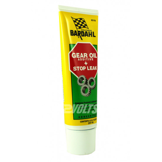 Bardahl Gear Oil Additive + Stop Leak contains seal conditioner to prevent leaks