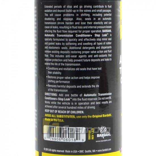 Bardahl Transmission Stop Leak protects and revitalise old worn out seals