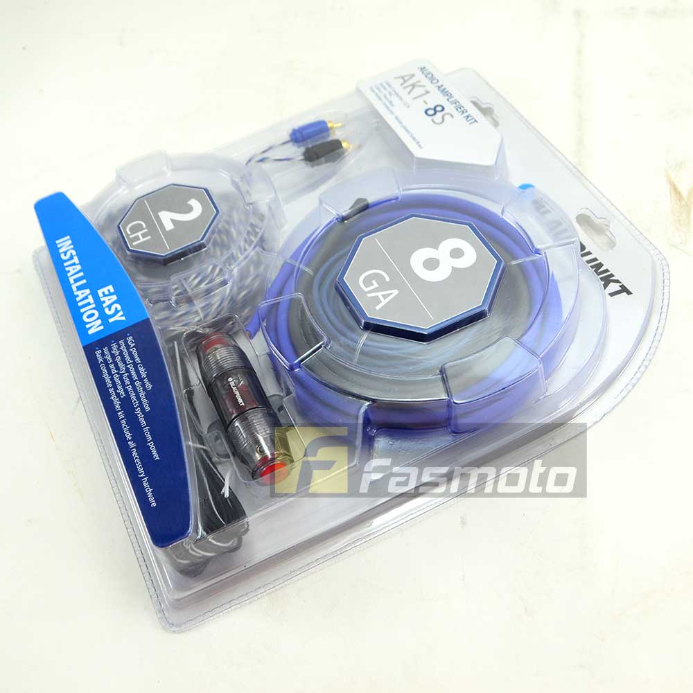 Genuine Blaupunkt AK18S 2 Channel 8 Gauge Car Audio Amplifier Kit Malaysia