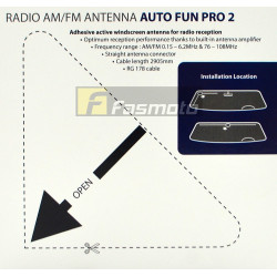 Blaupunkt Auto Fun Pro 2 Radio FM/AM Antenna Active Windscreen Antenna on Glass