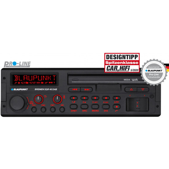 BLAUPUNKT BREMEN SQR 46 DAB Single DIN USB AM/FM SD Bluetooth Aux-in Car Receiver