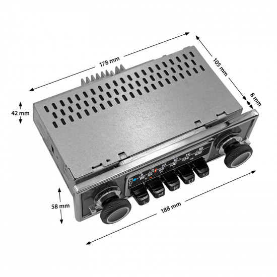 BLAUPUNKT PRO-LINE Frankfurt Stereo MB DAB Single DIN USB AM/FM Bluetooth Aux-in Retro Car Receiver