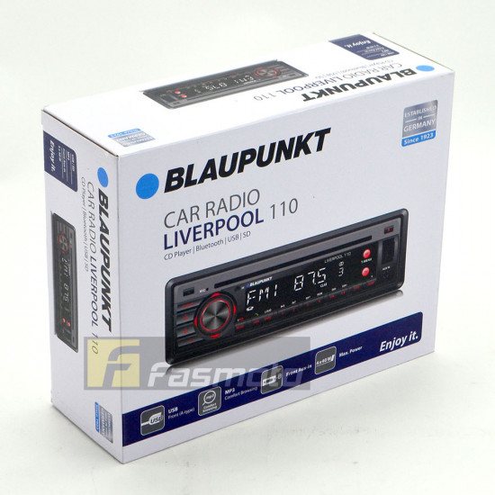 BLAUPUNKT LIVERPOOL 110 Single DIN CD Bluetooth USB SDHC MP3 Aux Stereo Receiver
