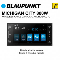 BLAUPUNKT Michigan City 800 W 7" Capacitive Touchscreen 200mm Wide Wireless Apple CarPlay Android Auto Head Unit