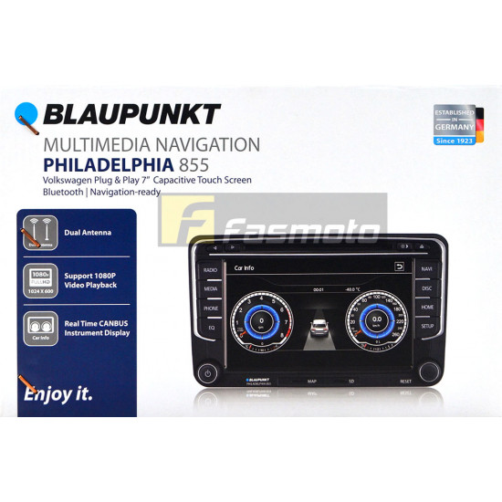 BLAUPUNKT PHILADELPHIA 855 8" DVD Player fits Selected Volkswagen (Optional Navigation)