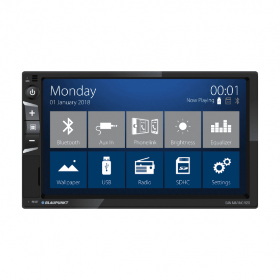 BLAUPUNKT SAN MARINO 520 7" Capacitive Touch Screen, Bluetooth, USB, MicroSD, Phonelink (Android) BLAUPUNKT SAN MARINO 520 7" Capacitive Touch Screen, Bluetooth, USB, MicroSD, Phonelink (Android)