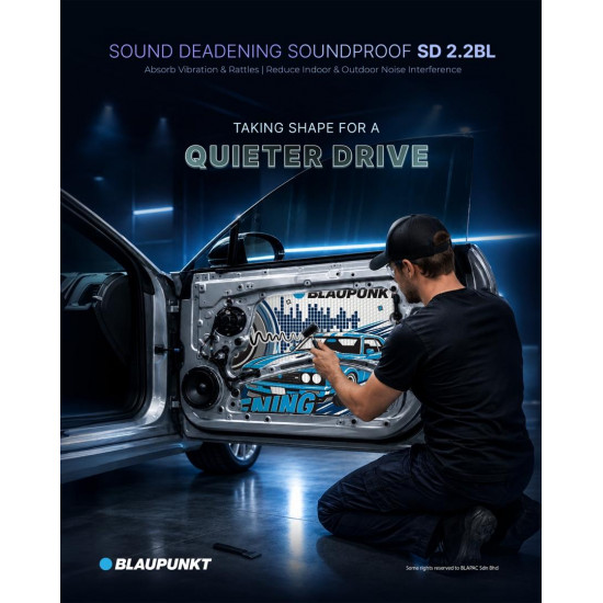 Blaupunkt SD2.2BL Sound Vibration and Deadening Sheets - 800mm x 460 mm sheet size (Sold per sheet)