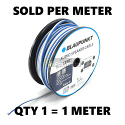 BLAUPUNKT SC2-1250S Audio Speaker Wires 12 Gauge White and Blue (Sold per Meter)