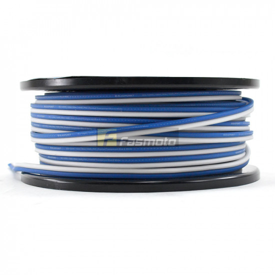 BLAUPUNKT SC2-1250S Audio Speaker Wires 12 Gauge White and Blue (Sold per Meter)