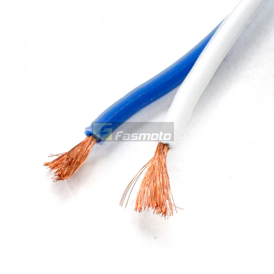 BLAUPUNKT SC2-1250S Audio Speaker Wires 12 Gauge White and Blue (Sold per Meter)