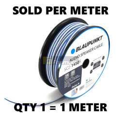 BLAUPUNKT SC2-1450S Audio Speaker Wires 14 Gauge White and Blue (Sold per Meter)