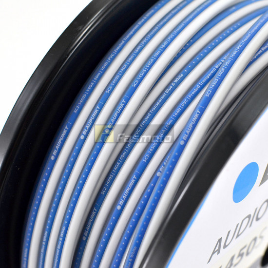 BLAUPUNKT SC2-1450S Audio Speaker Wires 14 Gauge White and Blue (Sold per Meter)