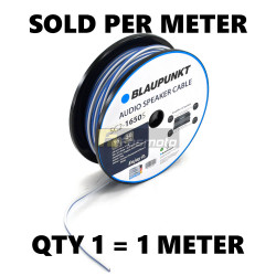 BLAUPUNKT SC2-1650S Audio Speaker Wires 16 Gauge White and Blue (Sold per Meter)