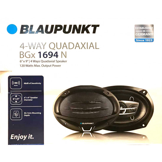BLAUPUNKT BGX 1694 N 6" x 9" 4-Way Quadaxial Speakers 40W RMS BLAUPUNKT BGX 1694 N 6" x 9" 4-Way Quadaxial Speakers 40W RMS