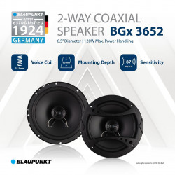BLAUPUNKT BGX 3652 6.5" 2-Way Coaxial Speakers
