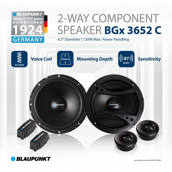 BLAUPUNKT BGX 3652C 6.5" 2-Way Component Speakers BLAUPUNKT BGX 3652C 6.5" 2-Way Component Speakers