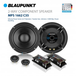 BLAUPUNKT MPS 1662 C35 Velocity Power 6.5" 2-Way Component Speakers Carbon Fiber Cone 60W RMS