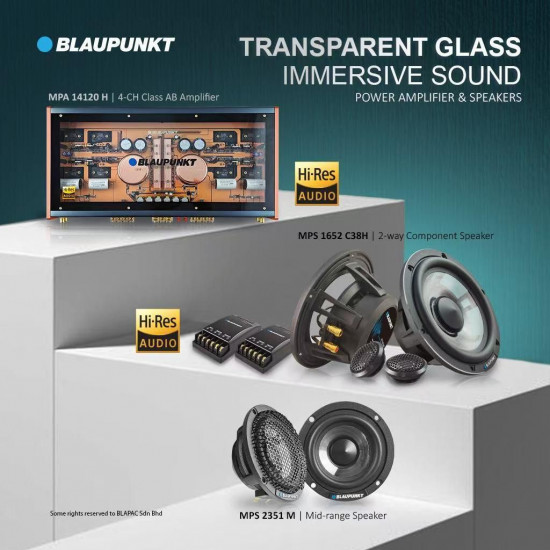 Blaupunkt MPS 2351 M 3.5" Mid-Range Speakers 30W RMS, 50W Max
