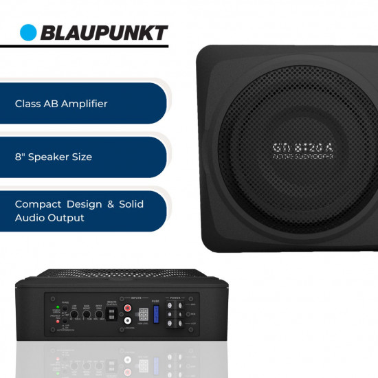 BLAUPUNKT GTr 8120 A Active Subwoofer Class AB Amplifier Max 300W