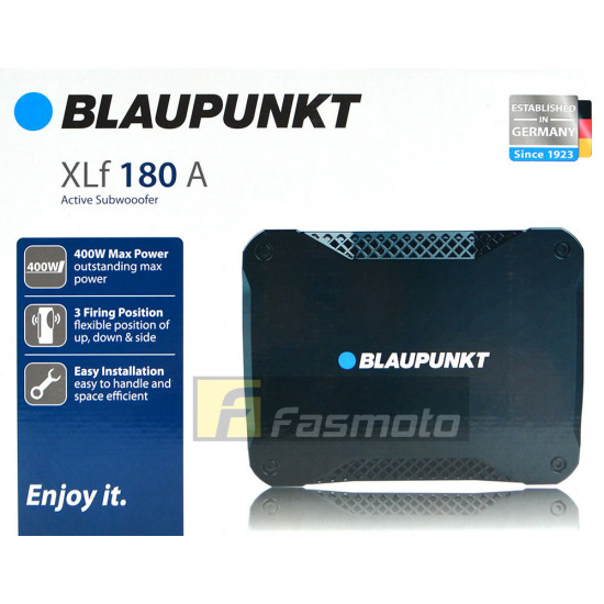 BLAUPUNKT XLF180 A 8" Powered Active Subwoofer 3 Firing Position 400W Max Power