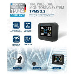 BLAUPUNKT TPMS 2.2 E/V Wireless Real-time Tire Pressure Monitoring System | Available in External Sensor / Valve Sensor
