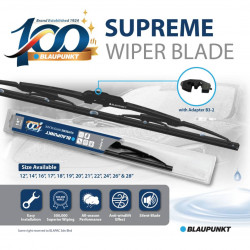 Blaupunkt Supreme Wiper Blade suitable for Bayonet, Hook and Side Pin Type wiper arm