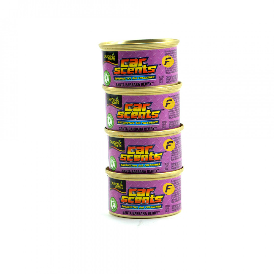 Lot De 6 Désodorisants Pour Voiture California Car Scents - Parfum Santa Barbara Berry - Avec Régulateur D'intensité