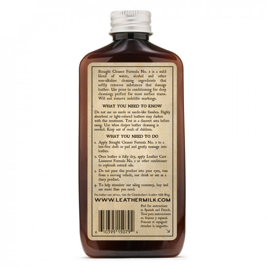 Chamberlain's Leather Milk Straight Cleaner No. 2 - Premium Leather Cleaner (177ml)