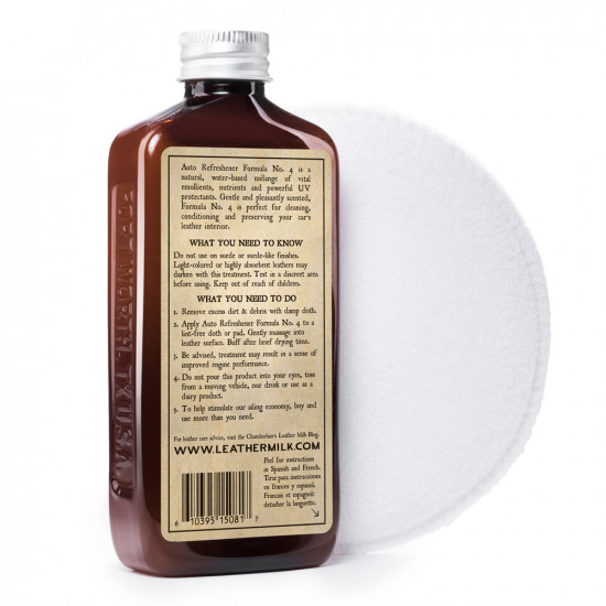 Chamberlain's Leather Milk Auto Refreshener No. 4 - Premium Auto Leather Conditioner (177ml)