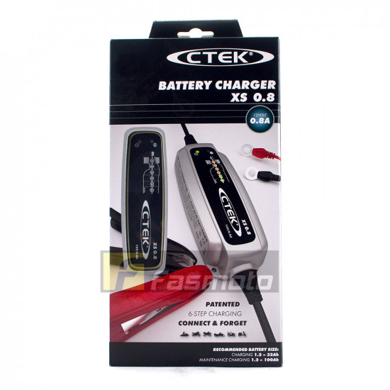 CTEK XS 0.8 - 0.8A max 12V Battery Charger (UK Plug 220 – 240V) 56-833 CTEK XS 0.8 - 0.8A max 12V Battery Charger (UK Plug 220 – 240V) 56-833