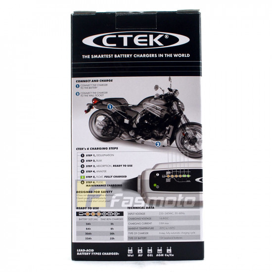 CTEK XS 0.8 - 0.8A max 12V Battery Charger (UK Plug 220 – 240V) 56-833 CTEK XS 0.8 - 0.8A max 12V Battery Charger (UK Plug 220 – 240V) 56-833