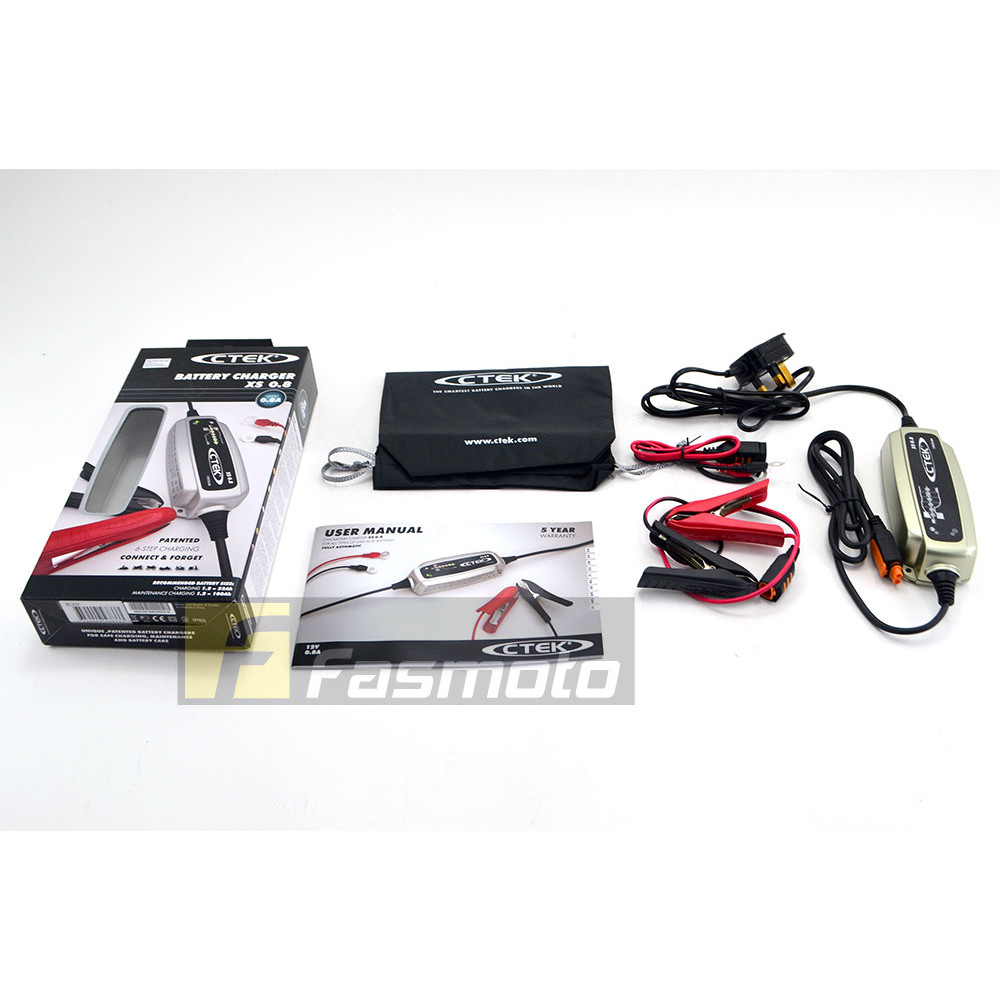 CTEK XS 0.8 0.8A max 12V Battery Charger (UK Plug 220 240V) 56833