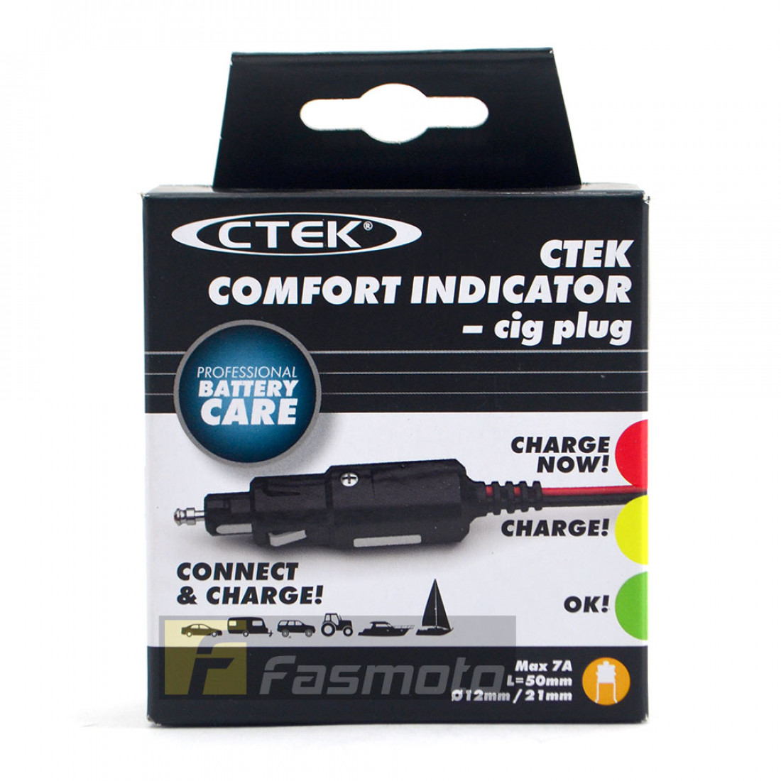 Connecteur Allume-cigare CTEK - Pour Chargeur De Batterie - Voitures, Motos - Longueur 400mm