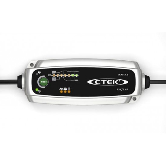 CTEK MXS 3.8 - 3.8A max 12V Battery Charger (UK Plug 220 – 240V) 56-972 CTEK MXS 3.8 - 3.8A max 12V Battery Charger (UK Plug 220 – 240V) 56-972