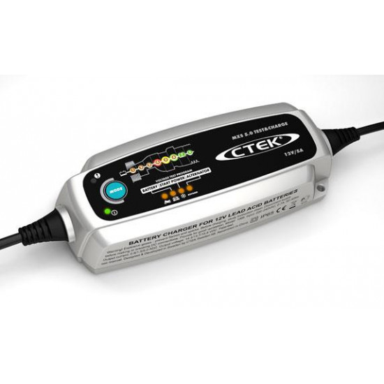 CTEK MXS 5.0 TEST & CHARGE - 5A max 12V Battery Charger  (UK Plug 220 – 240V) 56-976