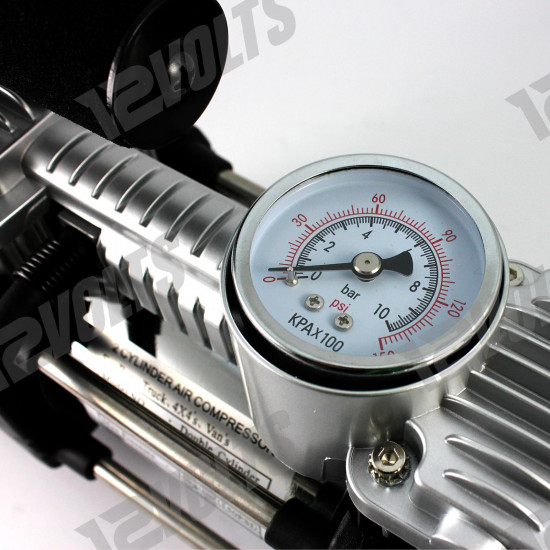 12V 150 PSI Portable 2 Cylinder Car Tyre, Inflatable Boat, Ball, Bed Inflator Compressor Air Pump 12V 150 PSI Portable 2 Cylinder Car Tyre, Inflatable Boat, Ball, Bed Inflator Compressor Air Pump