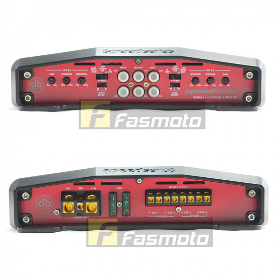 DB Drive Speed Series SA600.4 Class AB 4 Channel Amplifier 4 x 60W RMS at 4 ohm DB Drive Speed Series SA600.4 Class AB 4 Channel Amplifier 4 x 60W RMS at 4 ohm