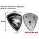 Proton Replacement Emblem for Hood and Bonnet Silver-on-Black