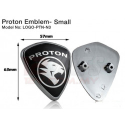 Proton Replacement Emblem for Hood and Bonnet Silver-on-Black