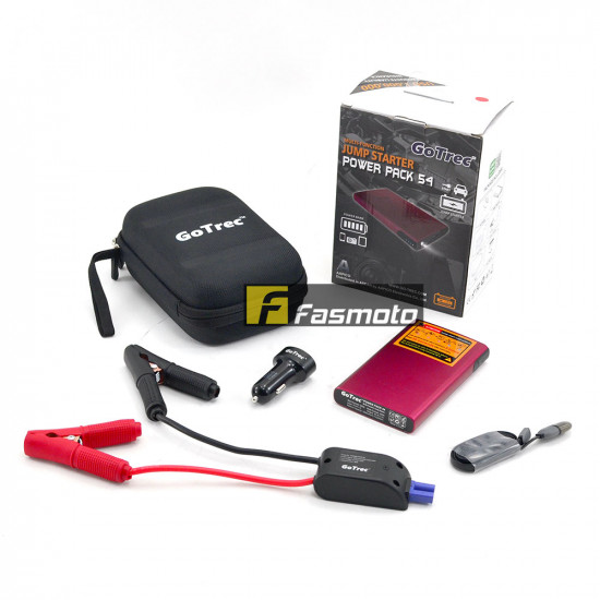 GoTrec P5400R Multi-Function Jump Starter Power Pack 54 5400Mah Powerbank (Red Colour) GoTrec P5400R Multi-Function Jump Starter Power Pack 54 5400Mah Powerbank (Red Colour)