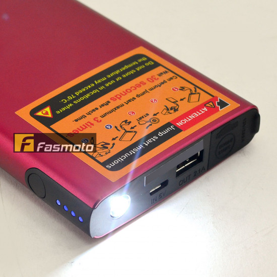 GoTrec P5400R Multi-Function Jump Starter Power Pack 54 5400Mah Powerbank (Red Colour) GoTrec P5400R Multi-Function Jump Starter Power Pack 54 5400Mah Powerbank (Red Colour)