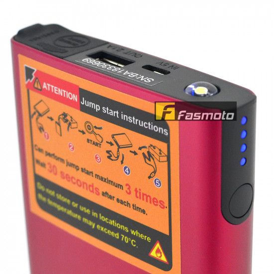 GoTrec P5400R Multi-Function Jump Starter Power Pack 54 5400Mah Powerbank (Red Colour) GoTrec P5400R Multi-Function Jump Starter Power Pack 54 5400Mah Powerbank (Red Colour)