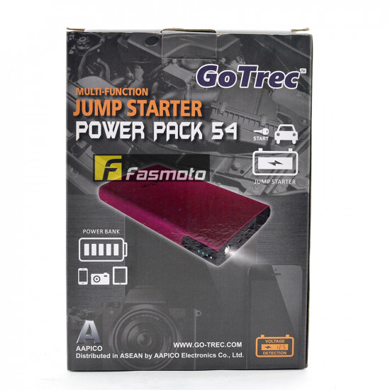 GoTrec P5400R Multi-Function Jump Starter Power Pack 54 5400Mah Powerbank (Red Colour) GoTrec P5400R Multi-Function Jump Starter Power Pack 54 5400Mah Powerbank (Red Colour)