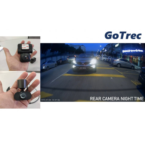 GoTrec Z150B FHD Dual Front and Rear Dash Cam WiFi 24-hour Parking Mode 32GB SD Card