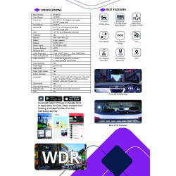 GoTrec Z150B FHD Dual Front and Rear Dash Cam WiFi 24-hour Parking Mode 32GB SD Card