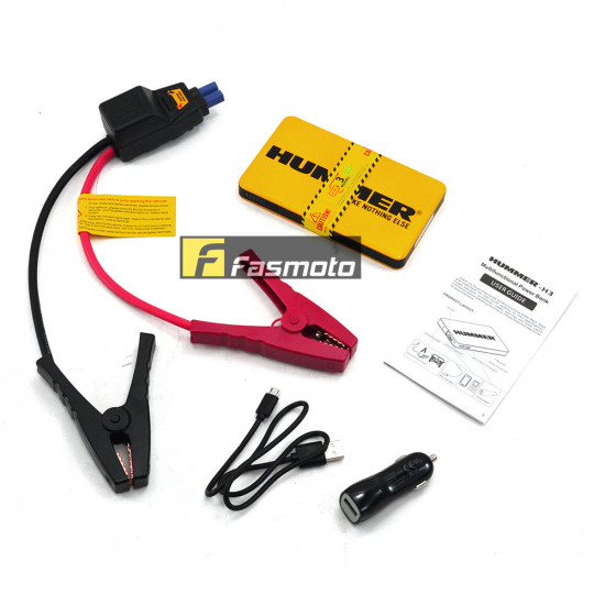 HUMMER H3 6000mAH 2A Multifunctional Power Bank Jump Starter Power Pack