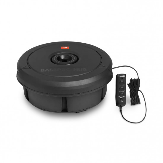 JBL BASSPRO HUB 11" (279mm) Spare Tire Subwoofer with built-in 200W RMS Amplifier with Remote Control