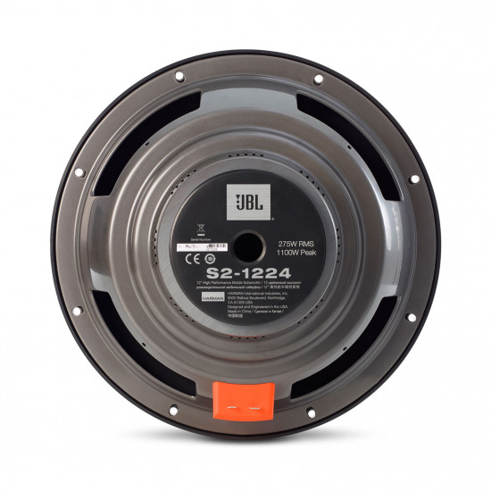 JBL S2-1224 12" Single Voice Coil Subwoofer 275W RMS at 4 ohm JBL S2-1224 12" Single Voice Coil Subwoofer 275W RMS at 4 ohm
