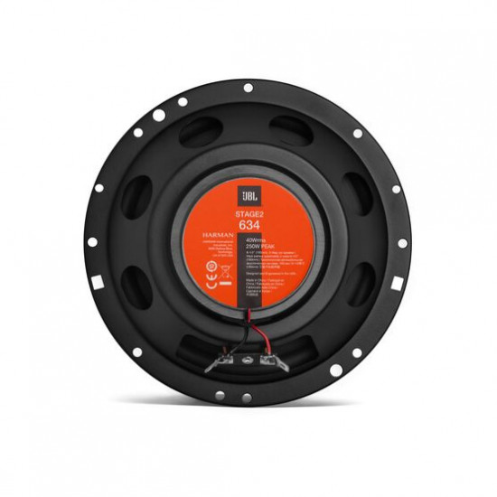 JBL STAGE2 634 6.5 inch 3-way 40W/250W Coaxial Speakers JBL STAGE2 634 6.5 inch 3-way 40W/250W Coaxial Speakers