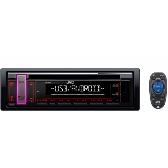 JVC KD-T401 CD Receiver with USB/AUX Input